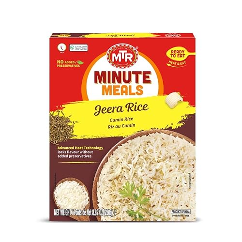 MTR Mezcla de platos listos para comer (arroz Jeera, paquete de 6)