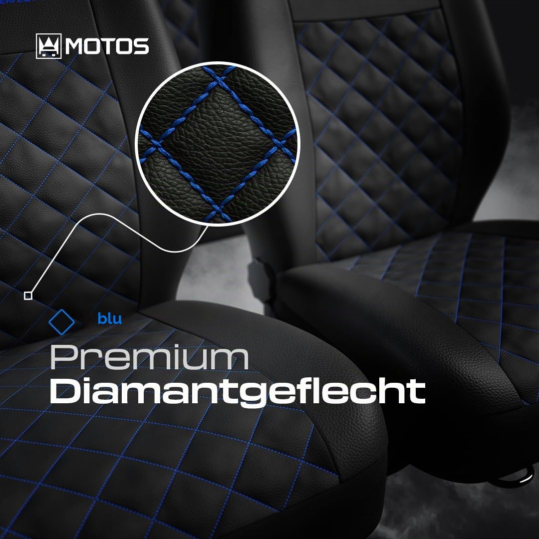 MOTOS Coprisedili universali Copri Sedile Auto per FORD Fiesta con Sistema Airbag Attivo, Materiale a Tre Strati, Look Elegante, Personalizzazione Perfetta, Applicazione Versatile per Automobilisti e