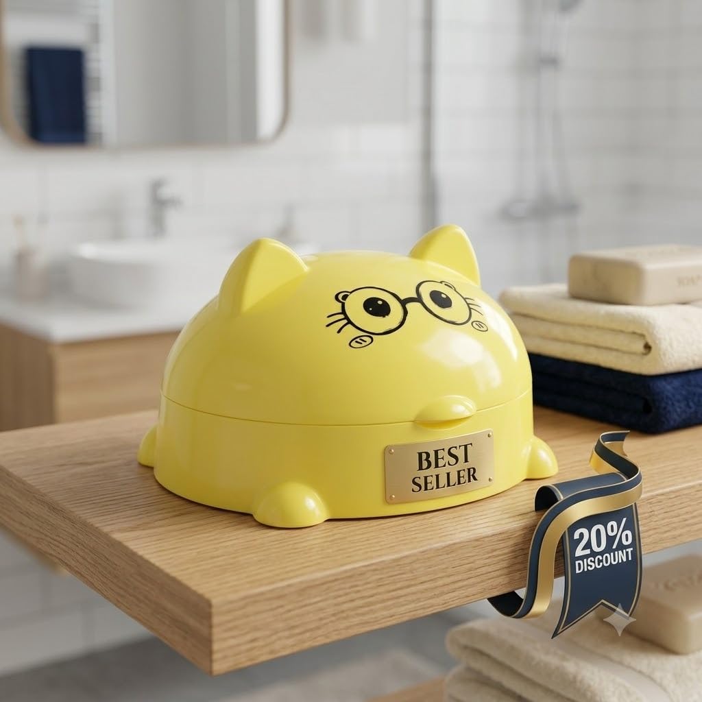 Soap Case Cute Cartoon Animal Design Portable Soap Holder Box Travel Soap Dish for Bathroom Kitchen & School Use (Pink)-image-19