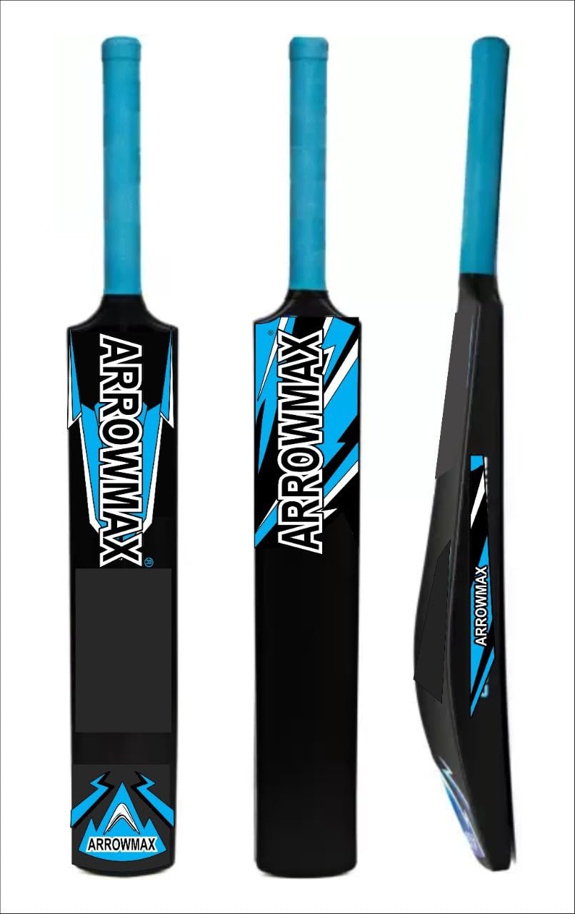 ArrowMax Plastic bat Full Size,for Tennis Ball PVC Cricket Bat Light Weight Black/Blue PVC/Plastic Cricket Bat (600 g)-image-31