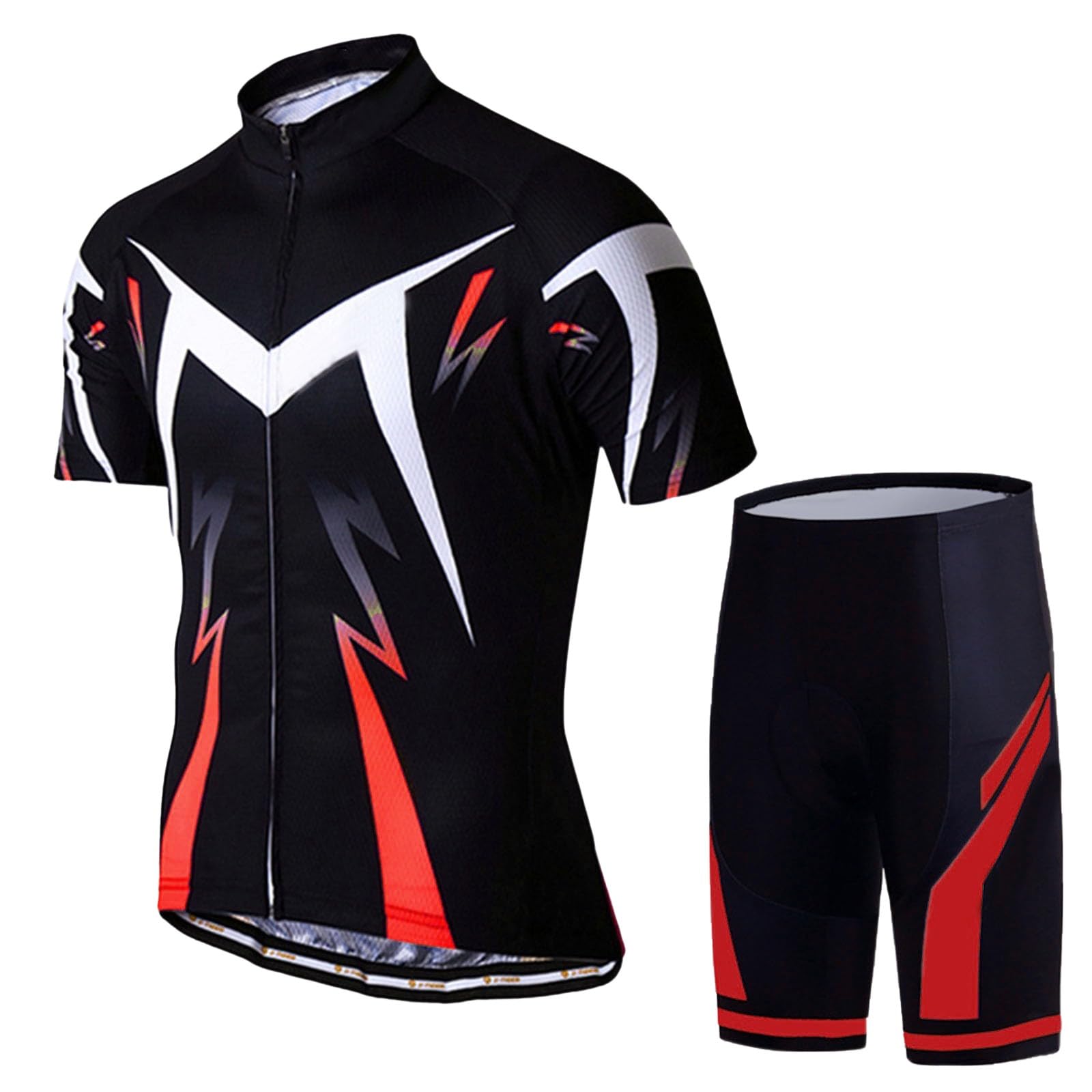 Maglia da ciclismo da uomo, a maniche corte, estiva, elastica, per ciclismo, abbigliamento da ciclismo, maglietta da uomo, traspirante, in jersey, per ciclismo, attività all'aperto