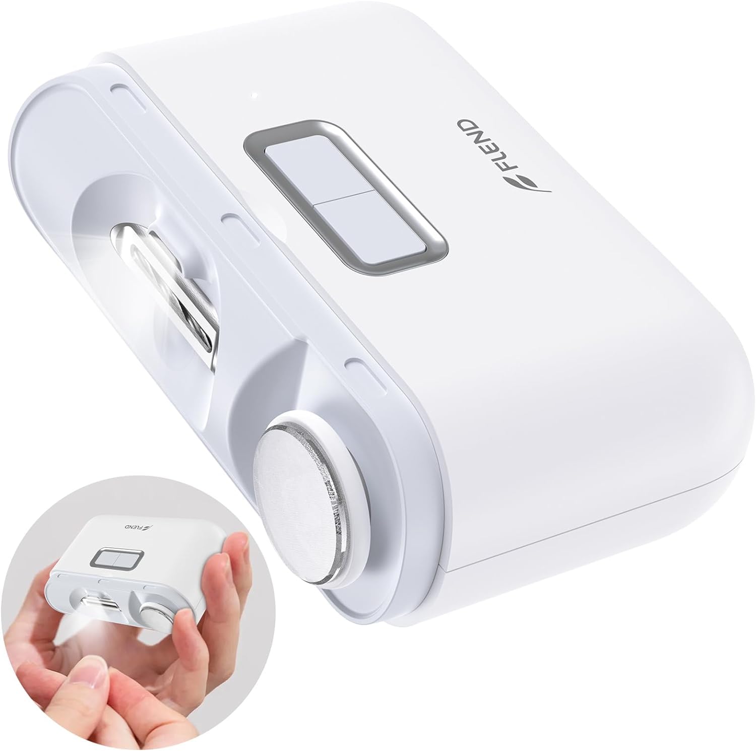 Cortauñas Eléctrico, Cortaúñas Automático y Pulidor 2 en 1, Cortador de Uñas Inalámbrico Recargable con Luz LED, Cortaúñas de Seguridad para Bebés Mayores y Adultos