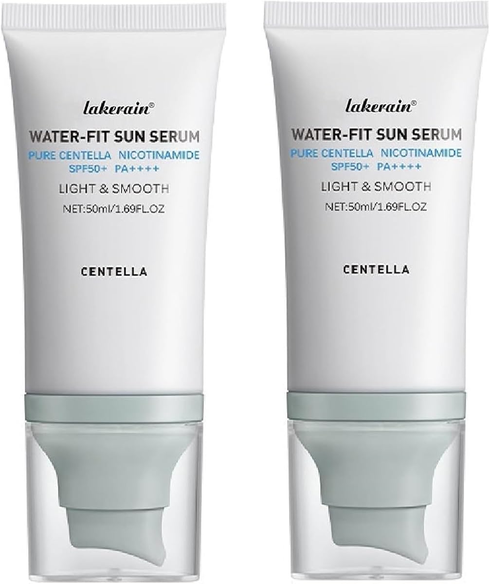 Centella Sunscreen SPF 50,Centella Hyalu Cica Water-Fit Sun Serum,2 Pcs | Face Sun Screen Long-Lasting Protection,Nourishing Skin Protection and UV Defens,Korean Skin Care
