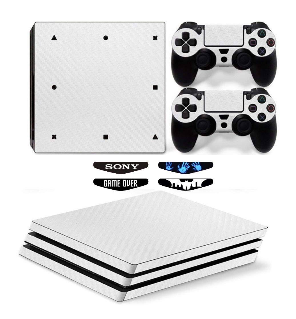 Elton White Carbon Fiber Theme 3M Skin Sticker Cover for PS4 Pro Console and Controllers + 4 Led bar Decal (B08XB1556K) Amazon Price History, Amazon Price Tracker