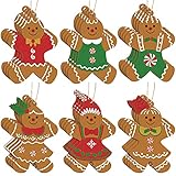 24 Piece Christmas Gingerbread Man Ornaments Wood Gingerbread Christmas Decorations Gingerbread Man Hanging Ornaments Gingerbread Figurines Ornaments Gingerbread Christmas Ornaments for Christmas Tree