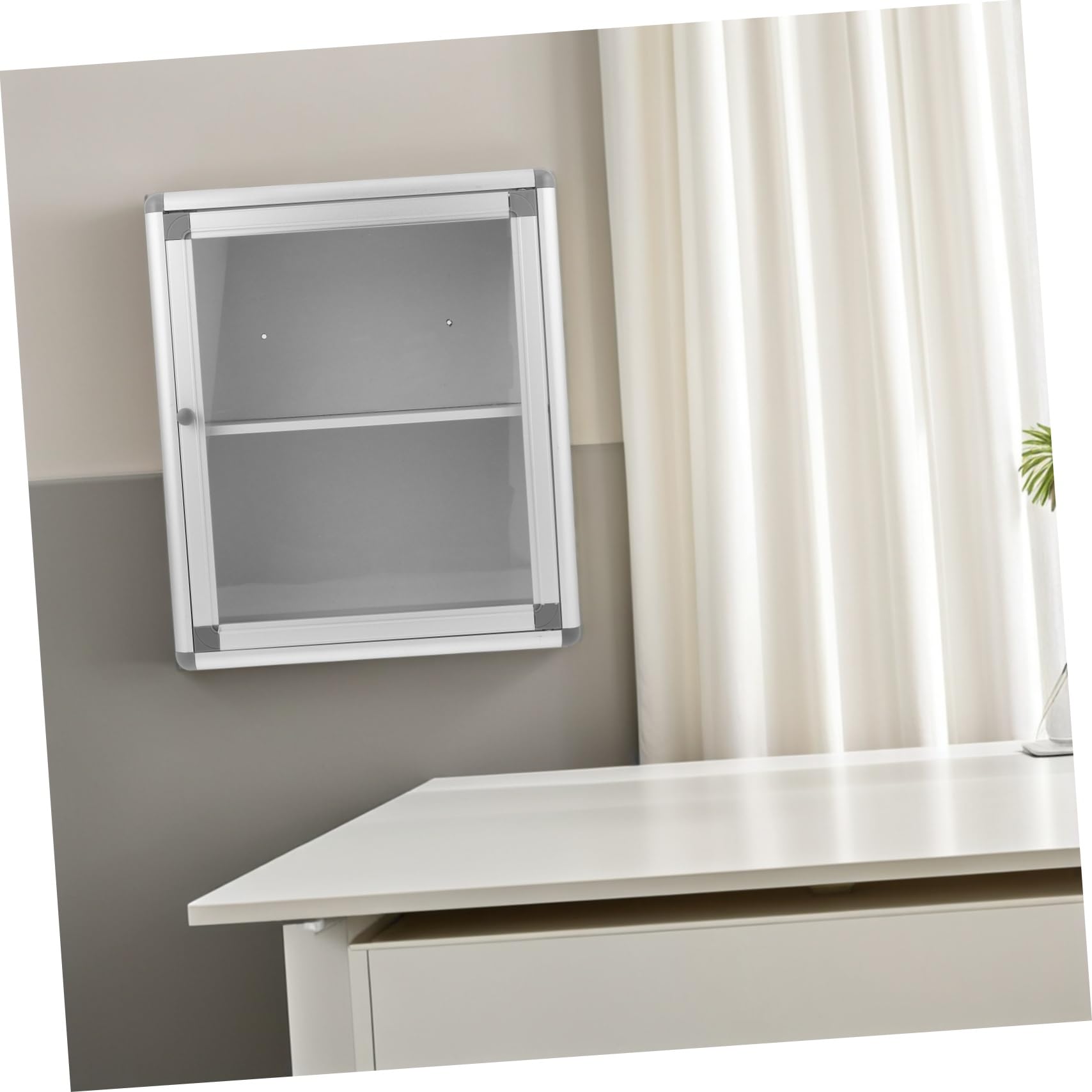 ULTECHNOVO Wall Mounted Medicine Storage Box Organizer with Transparent Window Space Efficient Hanging Medical Cabinet for Emergency Aid And in Banks Offices And Bathrooms