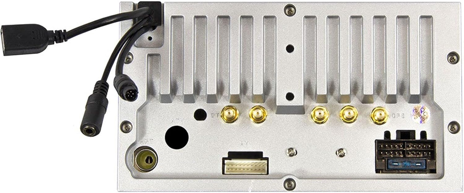 Atzekoa view of ESX VN1015-MA-DAB-4G Naviceiver showing various connection ports