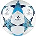 adidas Performance Champion's League Finale Capitano Soccer Ball, White/Mystery Blue/Cyan, Size 4