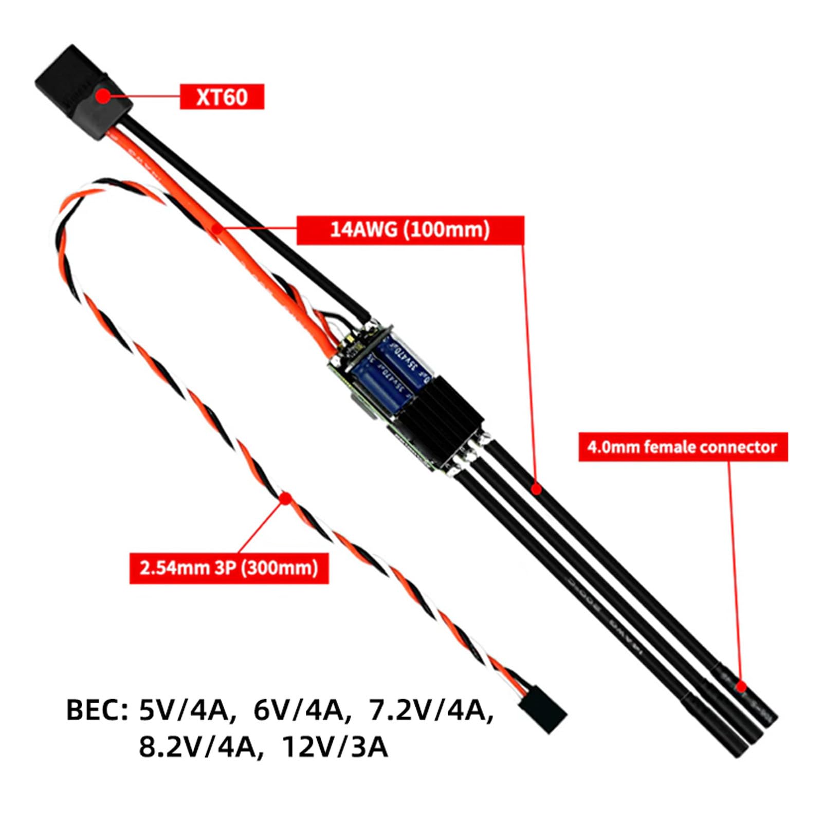Processore Brushless ESC a 32 bit 128KHz PWM Frequency RC Motore Brushless Regolatore di velocità elettrico