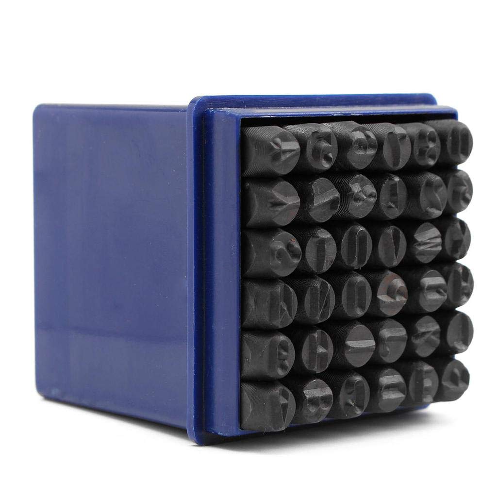 SET PUNZONI STAMPINI ALFANUMERICI 36pz KIT DA 4 MM Lettere E Numeri Custodia - Foto 11