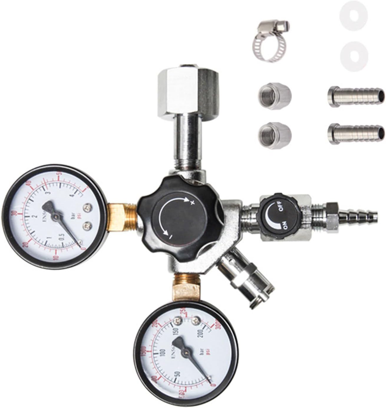 Beer Kegs Pressure Regulator With Relief Valves Kegerator For Stable Carbonation Control Homebrewing Enthusiasts Tool