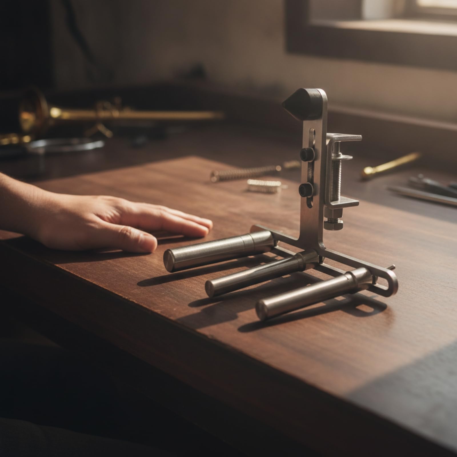 Soporte para Instrumentos Viento | Robusto, Ligero, Soporte Metal con Cono, Músicos