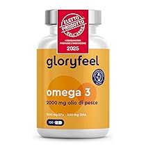 Omega 3 2000mg, Eletto PRODOTTO DELL’ANNO 2025, 1000mg EPA + 500mg DHA, Olio di Pesce Omega 3, 120 Capsule, in Forma Trigliceridi Riesterificati, Integratore Omega 3, Fonte di Acidi Grassi Essenziali