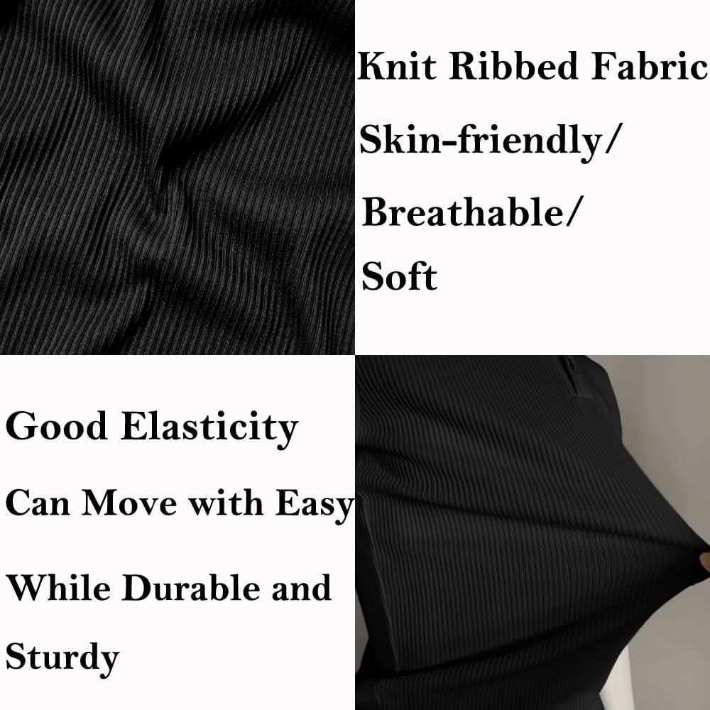 Men's Muscle Slim Fit Polo Shirts Long&Short Sleeve Stretch T-Shirts Casual Stylish Tee for Golf Workout - Image 4