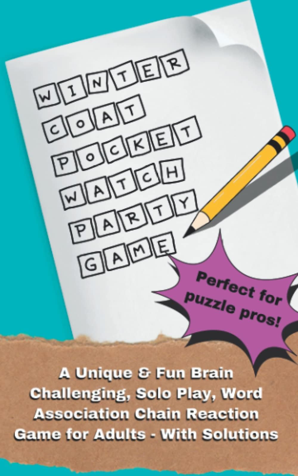 Winter Coat Pocket Watch Party Game: A Unique & Fun Brain Challenging, Solo Play, Word Association Chain Reaction Game for Adults - With Solutions
