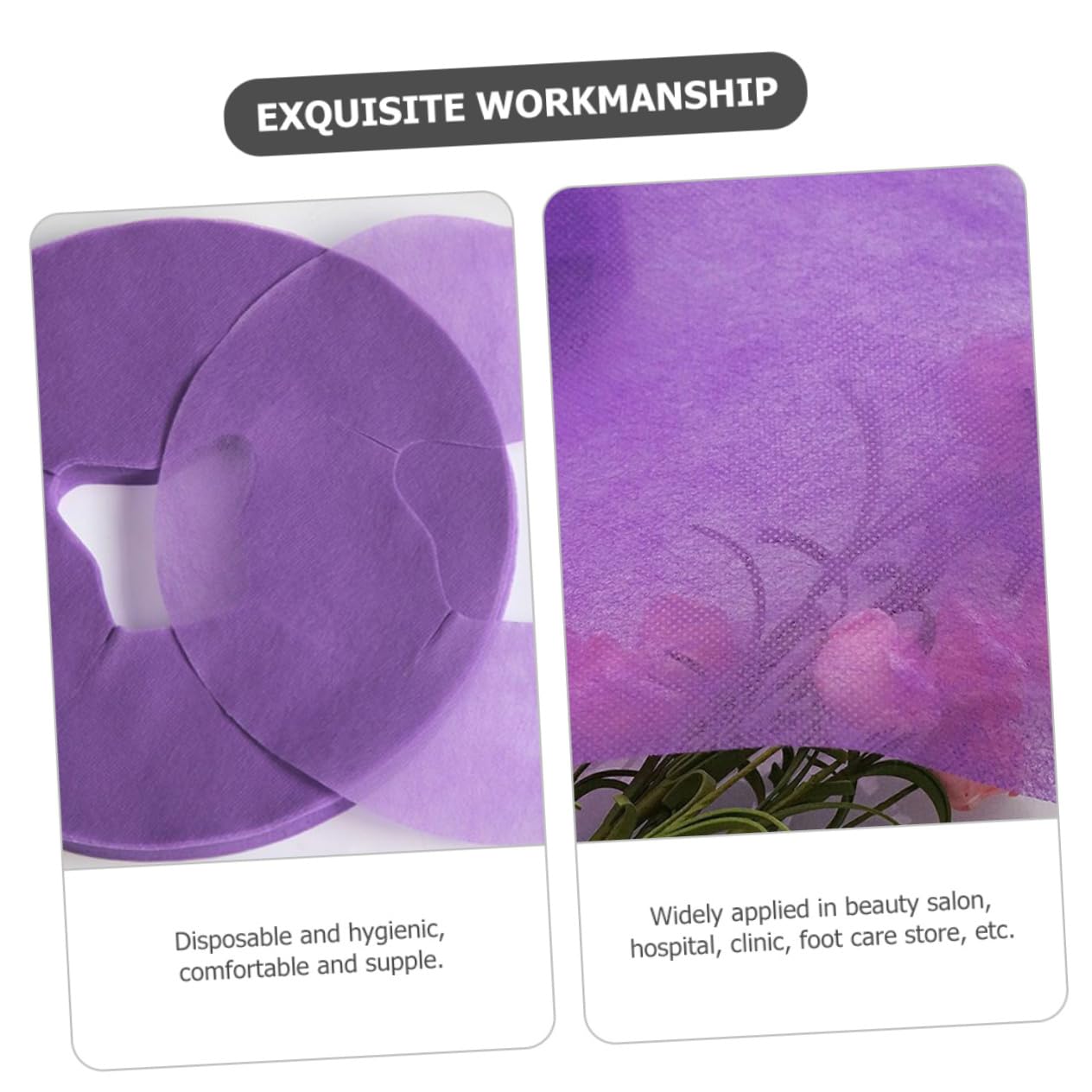 FOMIYES Soft Gentle Massage Bed 100pcs Set Non-woven Fabric Hole for Comfortable Breathing