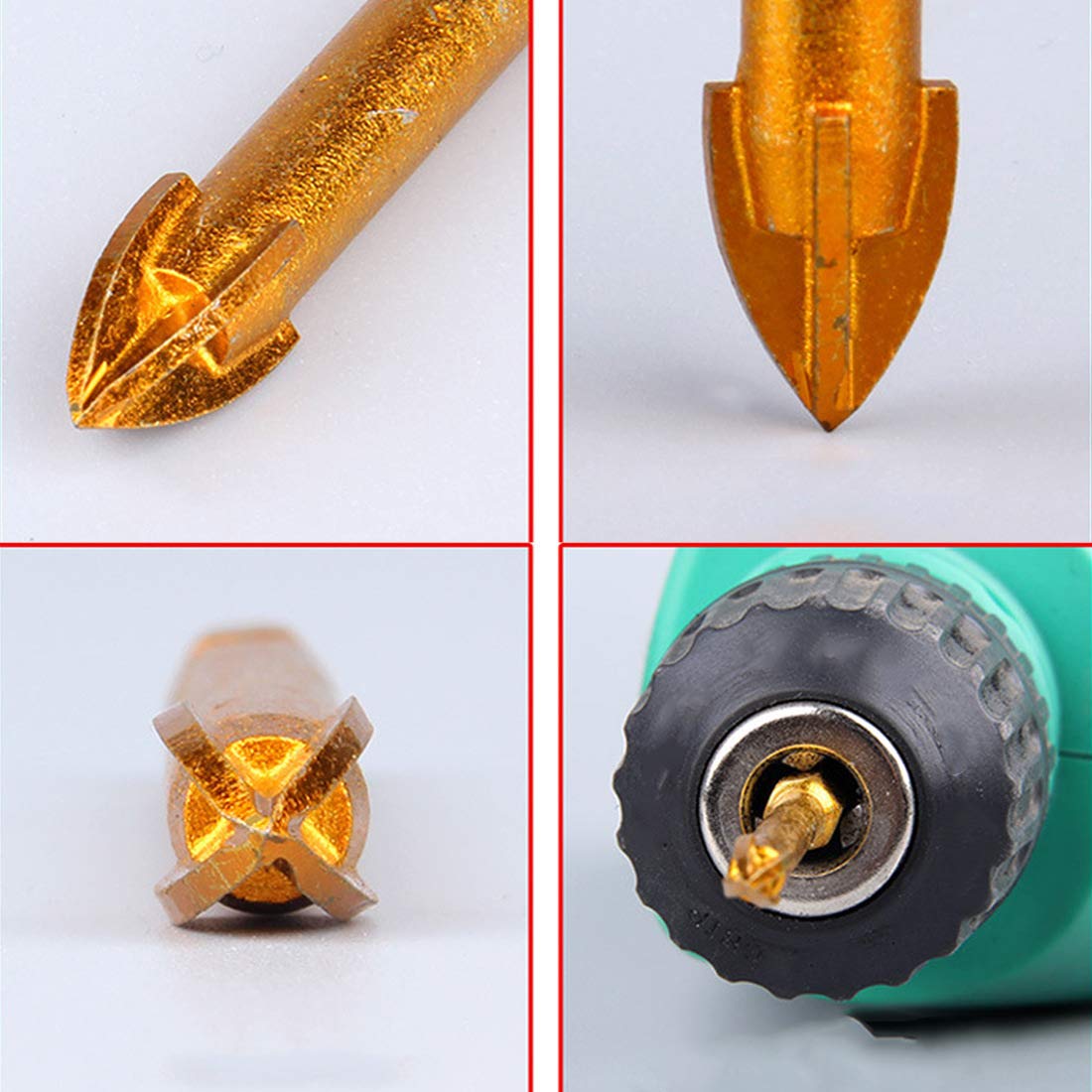 10 Pcs 8mm Tungsten Carbide Drill Bit Spear Head with Hex Shank Glass Ceramic Flat Spear Head for Mirror Porcelain Marble - Image 4