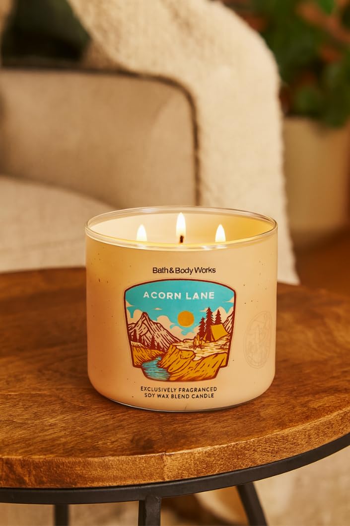 Amazon.com: Bath and Body Works Acorn Lane 3-Wick Scented Candle