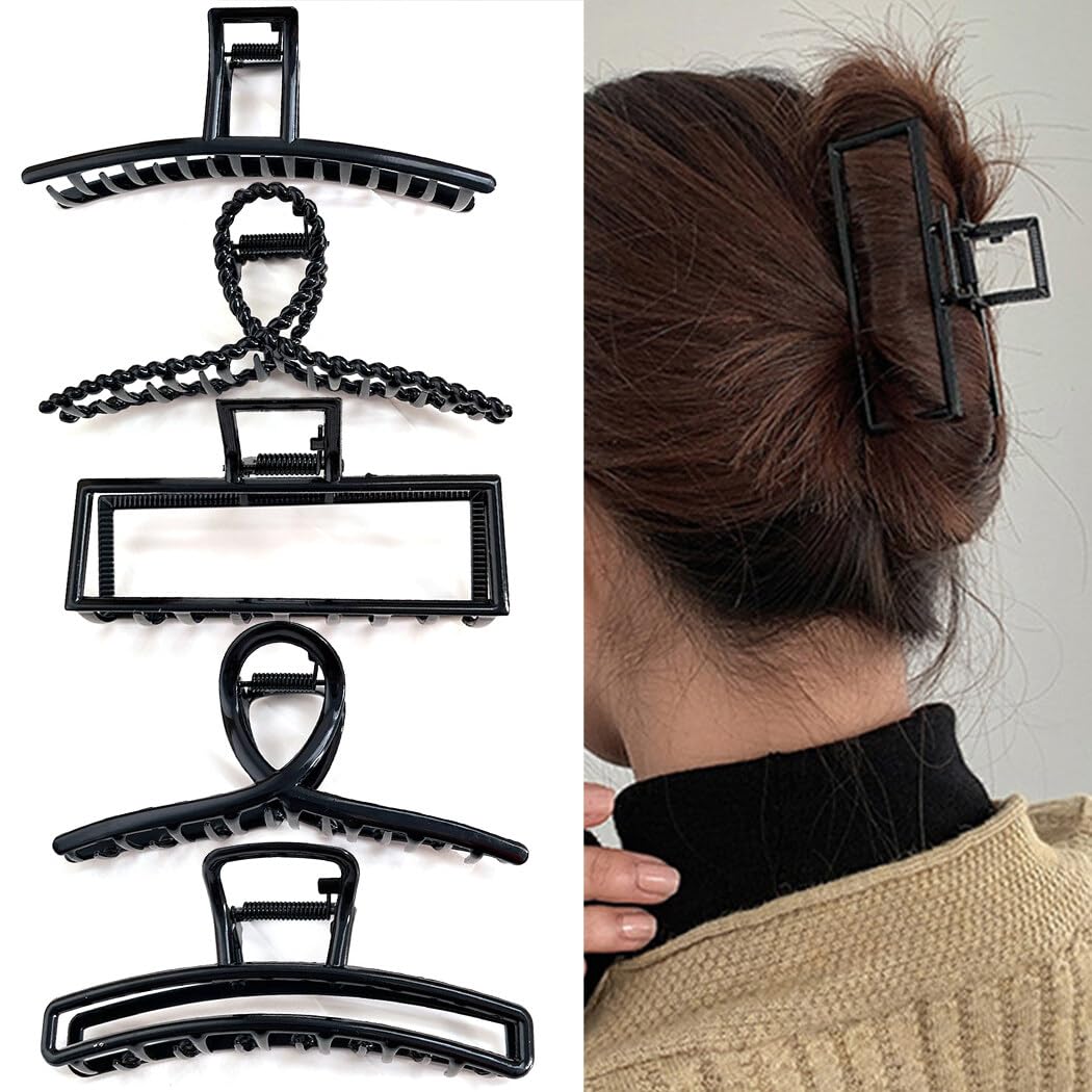 Pinzas de pelo grandes de aleación simples 5 unids pelo mujeres pasadores garra para atrapar