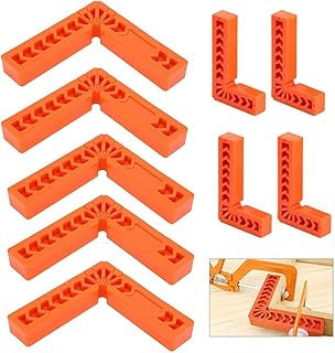 Positioning Squares, 8 Pcs 90 Degree Positioning Squares, Right Angle Clamp Woodworking Tool, Carpentry Squares for Cabinets, Picture Frames or Drawers(3 Inch,4 Inch)