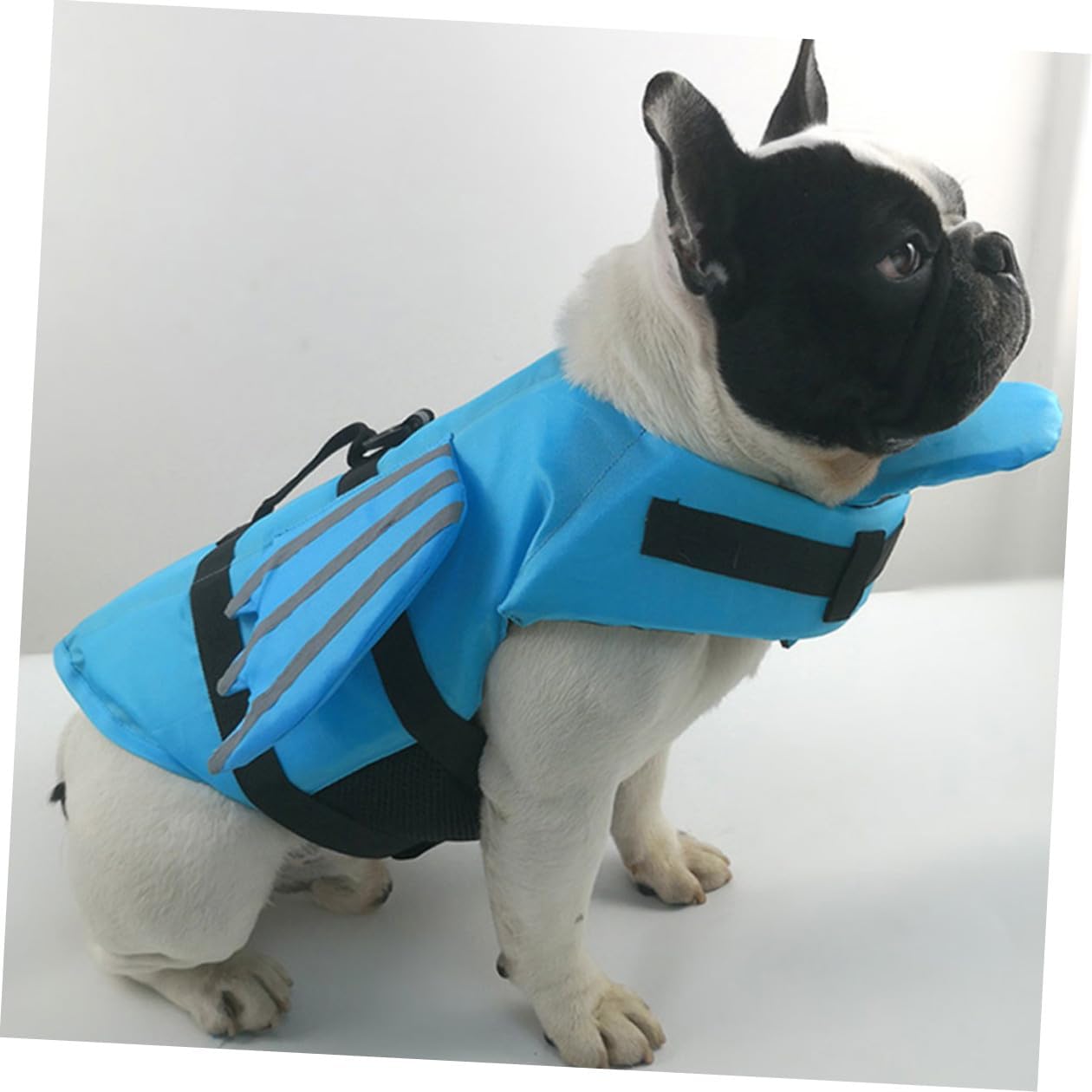 SHINEOFI Wear-Resistant Dog Swimming Vest with Reflective Wings, Breathable Portable Life Jacket for Medium Dogs, Outdoor Puppy Safety Preserver for Pool and Beach