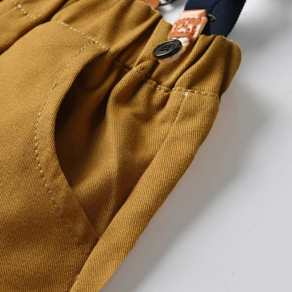 Conjunto de ropa para caballero y bebé, corbatines, camisas + tirantes y pantalones