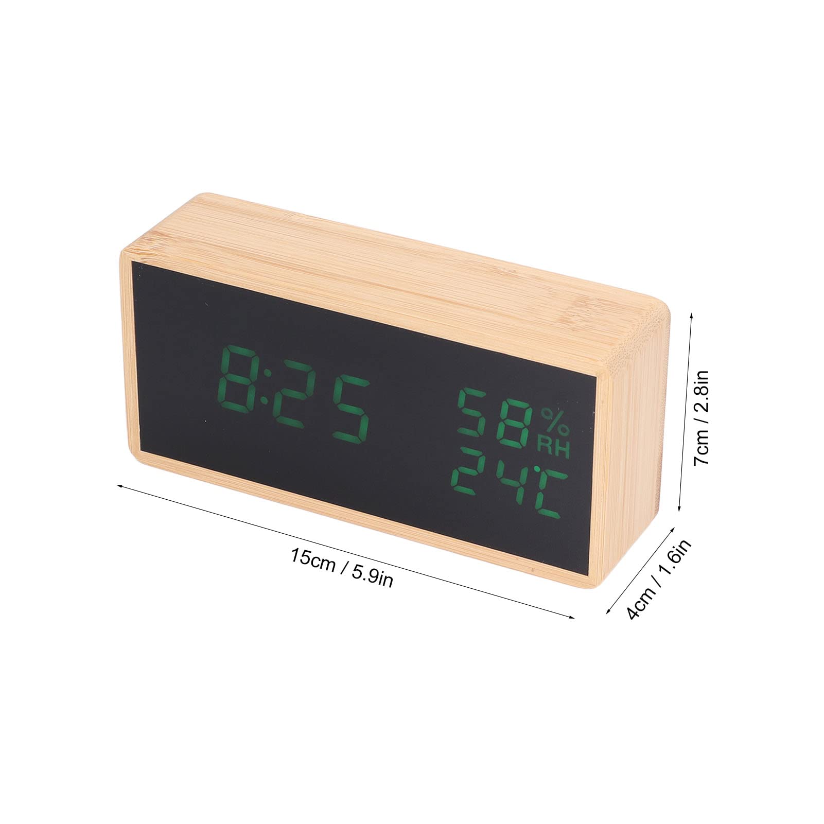 0 Despertador, Despertador para Dormitorio, Reloj Electrónico Temperatura Humedad LED Reloj Digital Control De Sonido Despertador, Funciona con Pilas Regalo de San Valentín