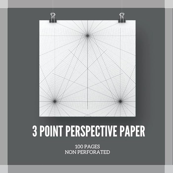 Buy 3 Point Perspective Paper Sketchpad with 3 Point Perspective Grids