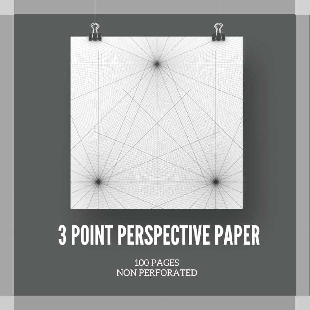 3 Point Perspective Paper: Sketchpad with 3 Point Perspective Grids for Architecture, Interior Design and 3D Prototypes (Tractive Tools Perspective Grids)