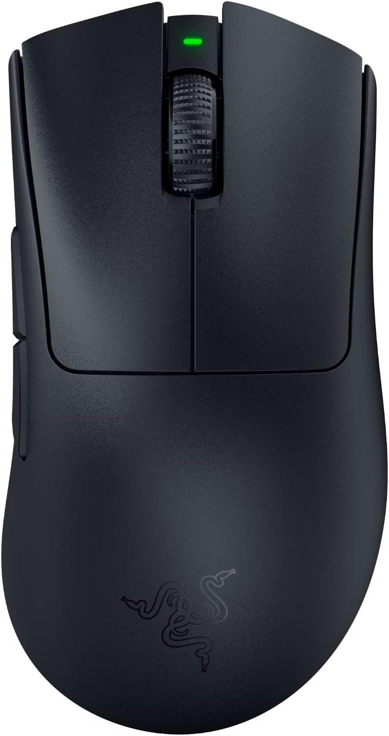 Razer DeathAdder V3 Pro Wireless Gaming Mouse: 63g Ultra Lightweight - Fast Optical Switches Gen-3 - HyperSpeed Wireless - 5 Programmable Buttons - 90 Hr Battery - Black (Renewed)