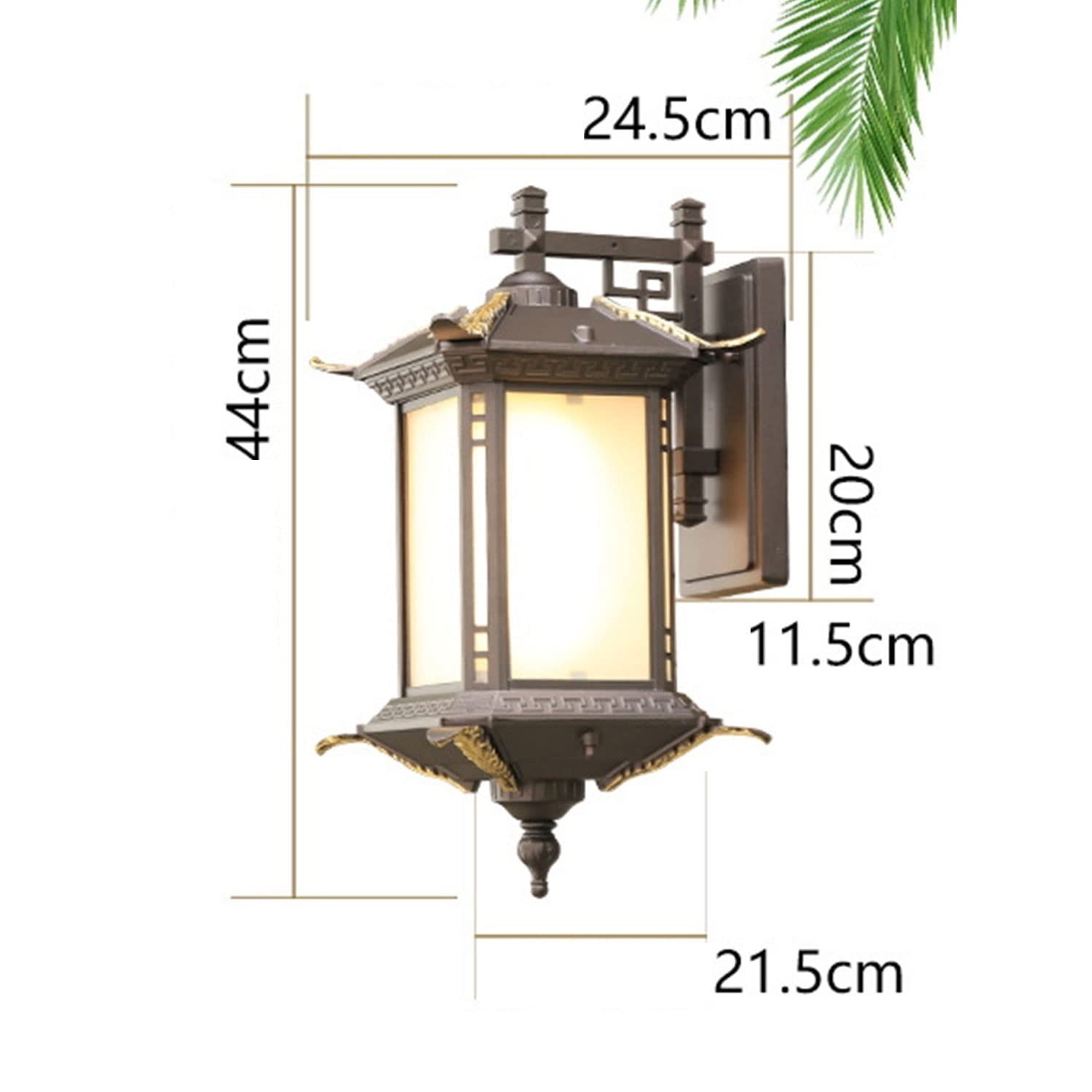 Applique da Parete, Lanterne da Esterno, lampade da Patio, apparecchi di Illuminazione per Esterni con sensore crepuscolare, Applique con fotocellula, Illuminazione Impermeabile per Esterni