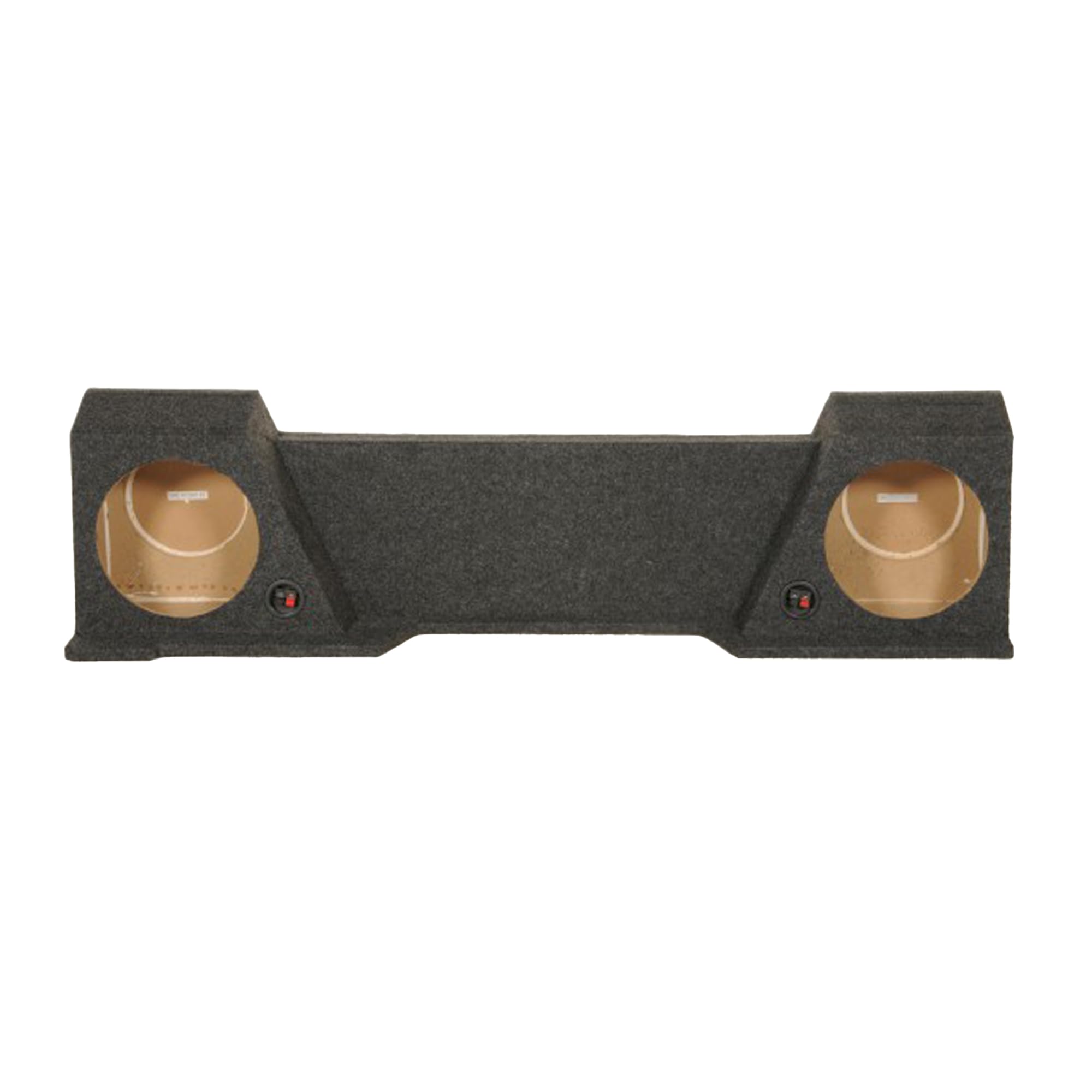 Q Power Dual 10in Underseat Downfire Subwoofer Enclosure, Sub Box Compatible with Chevy Silverado XCab and GMC Sierra XCab 2007-2013