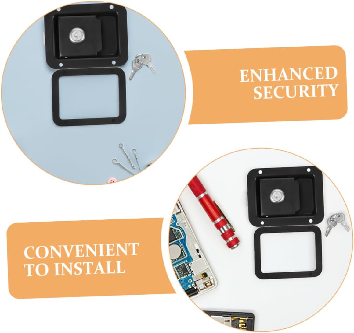 Angoily 4pcs Interior Panel Lock Replacement Travel Trailer Door Latch for Camper Rv Slam Latch