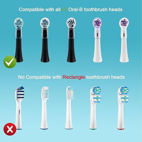 Miniatura 2 de Paquete de 6 cabezales de cepillo de dientes a prueba de polvo compatibles con Oral B, se adapta a Oral-B iO Series, Pro 1000, 1500, 5000, 7500,