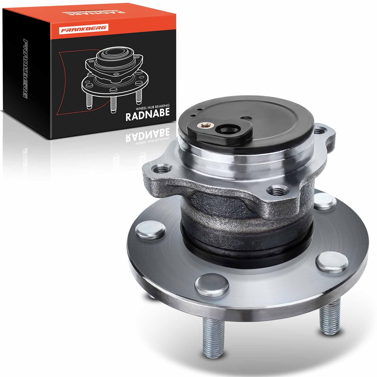 Frankberg Kit de cojinete de rueda trasera con sensor de carcasa ABS | BP4K2615XA, BBM22615XA, trasero Con sensor de carcasa Sensor de Velocidad de las Ruedas Sensor ABS Rueda con brida ⌀142