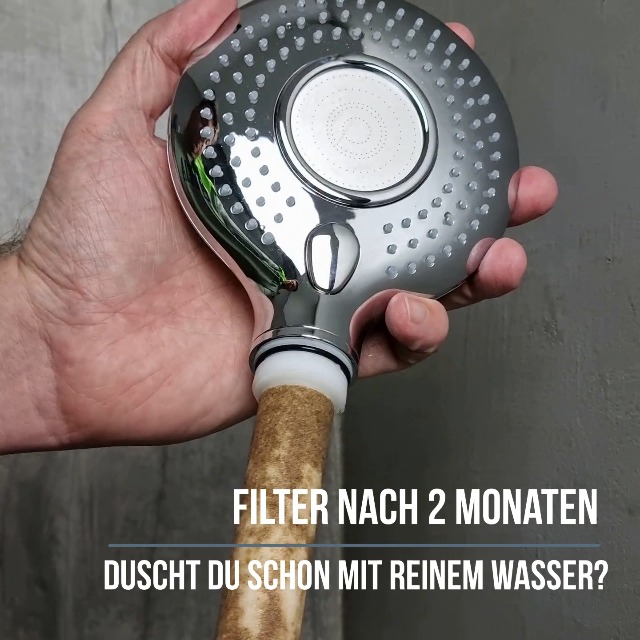 FEELSO Duschkopf Mit Filter - 7 Strahlarten & Wassersparend Mit 1,5m Schlauch