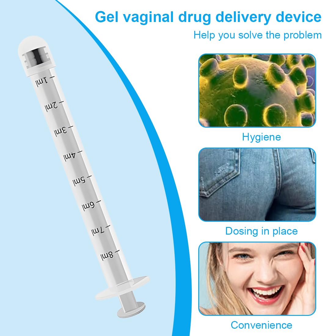 10 Stück Hygienische Vaginal Applikatorröhrchen Für Die Meisten Zäpfchen Unguent Applikator Vaginal,Vagisan Zäpfchen,Vaginal Applikator,Vaginal-Applikatorröhrchen,Mit Maßstab