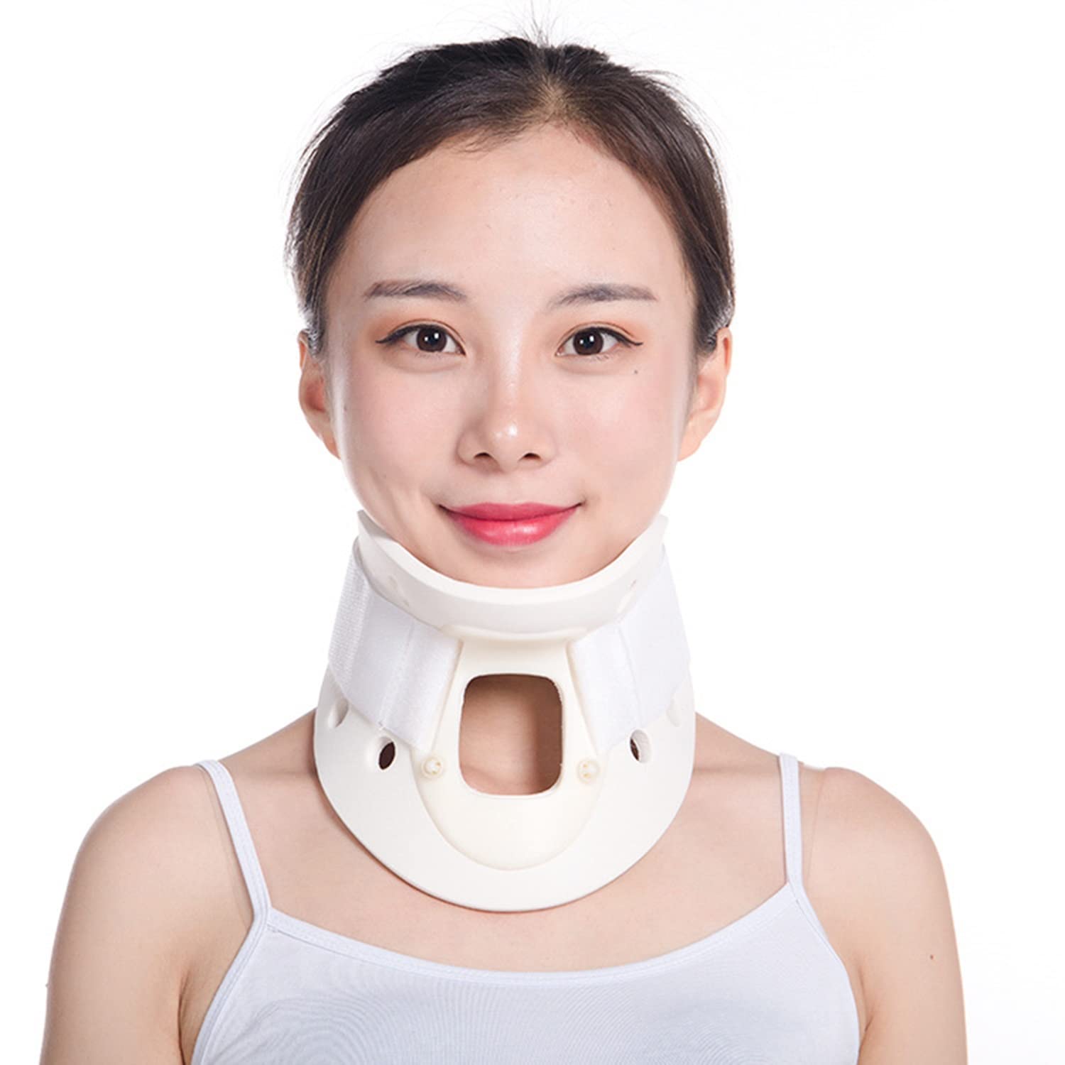 GUNEL Verstellbarer Halskrause, Halsdehner, Halsband, Zuggerät, Halskrause, weiche Halsstütze zur Linderung von Wirbeln, Nackenschmerzen (Size : S)