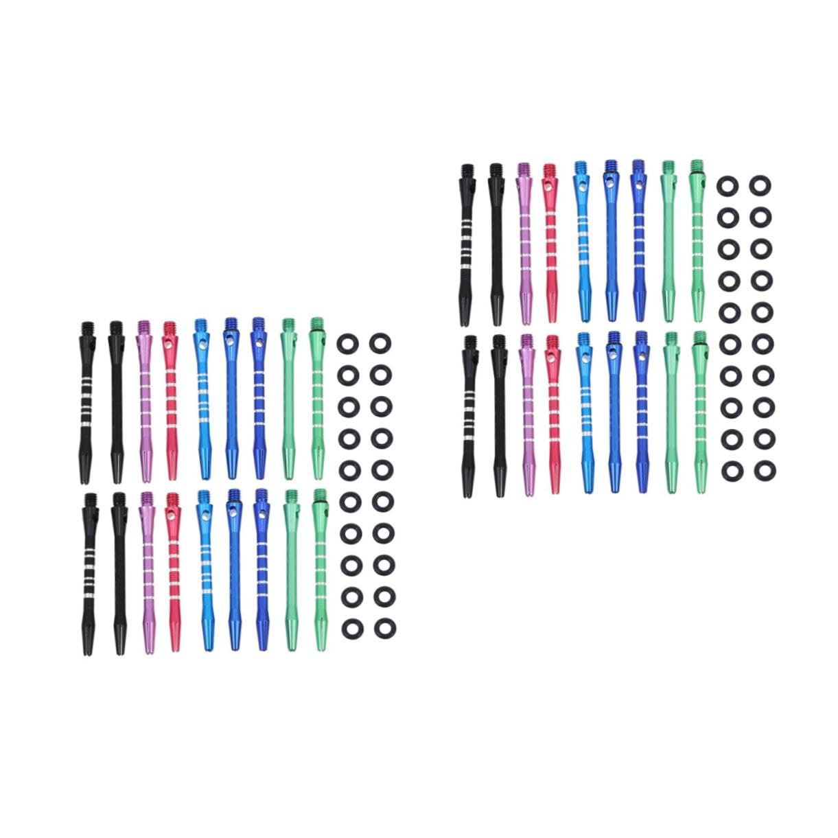 Mikikit 2 Sets Professional Dart Shafts Aluminum Alloy Shafts Stems Strong Lightweight for Stable Throws