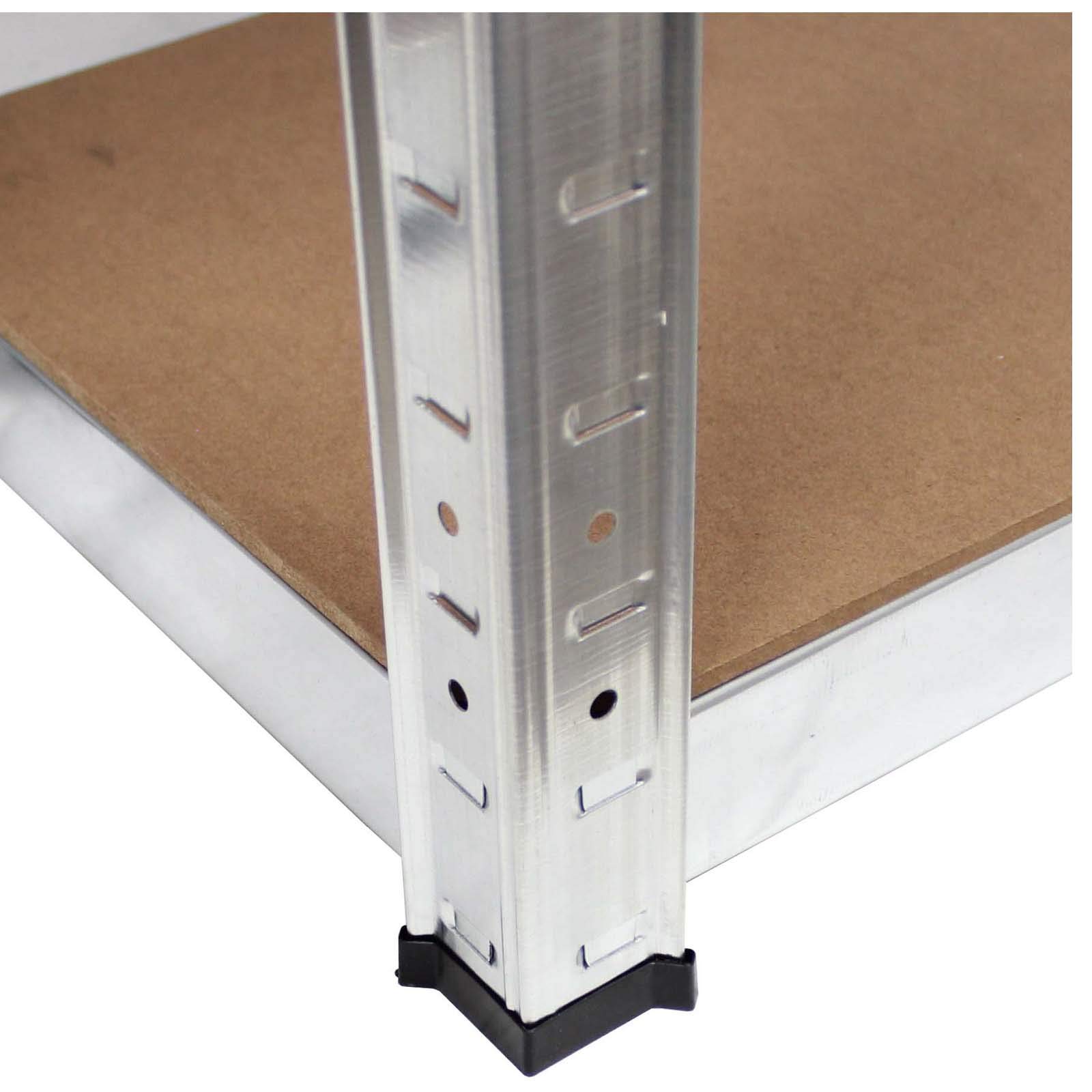 TRUTZHOLM Schwerlastregal 180x90x40 cm, 4er Set, jeweils bis 875 kg belastbar, 5 verstellbare Böden, verzinktes Stahlgestell