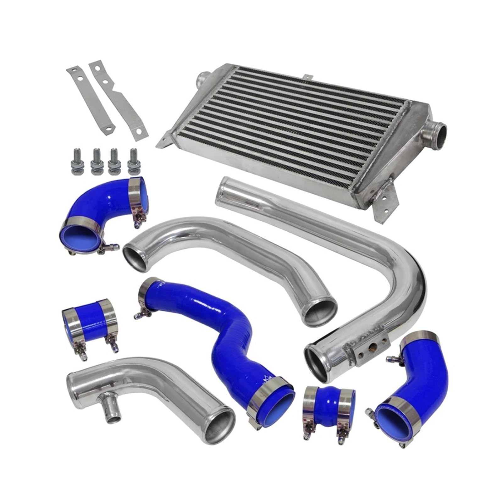 Noauqwtv Blue For A4 1.8T Turbo B6 2002-2006 Intercooler Piping Kit Turbo Intercooler Kit