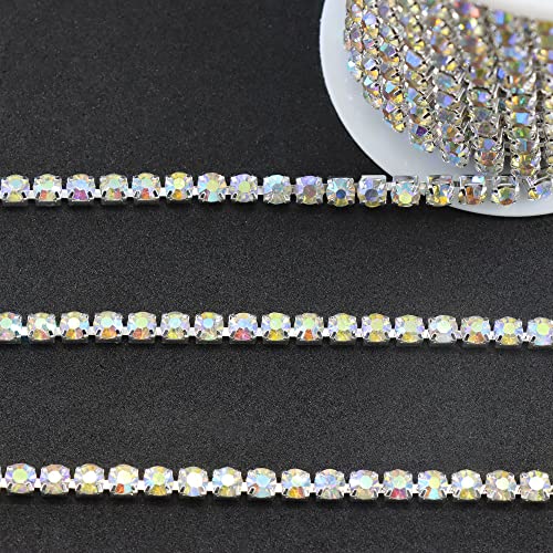 Cadena de diamantes de imitación de cristal flexible para solucionar remates textiles 7