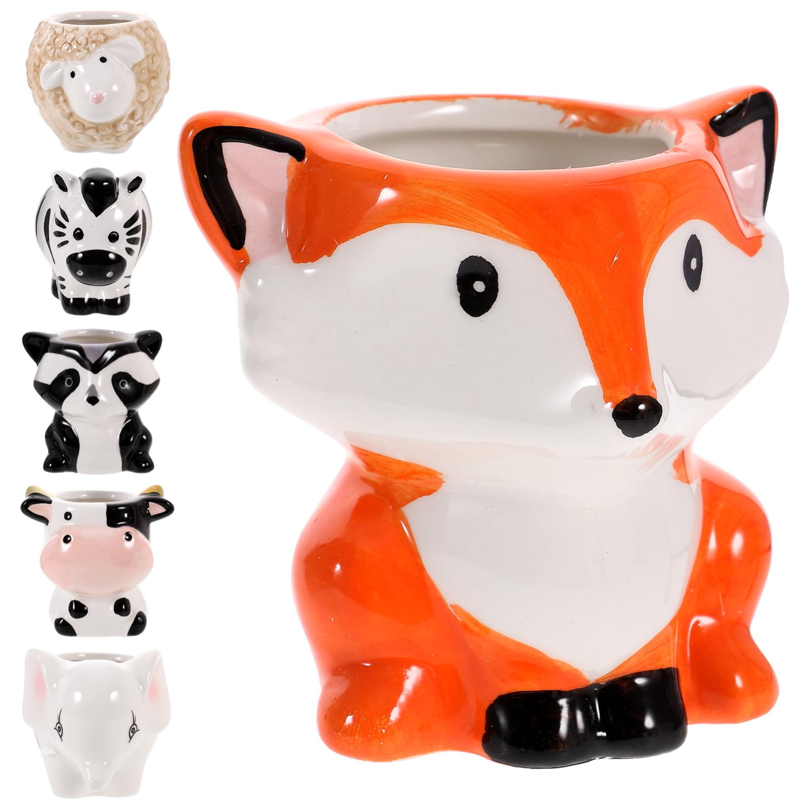 Pots en céramique YARNOW : lot de 6 mini contenants animaux à offrir aux passionnés de nature