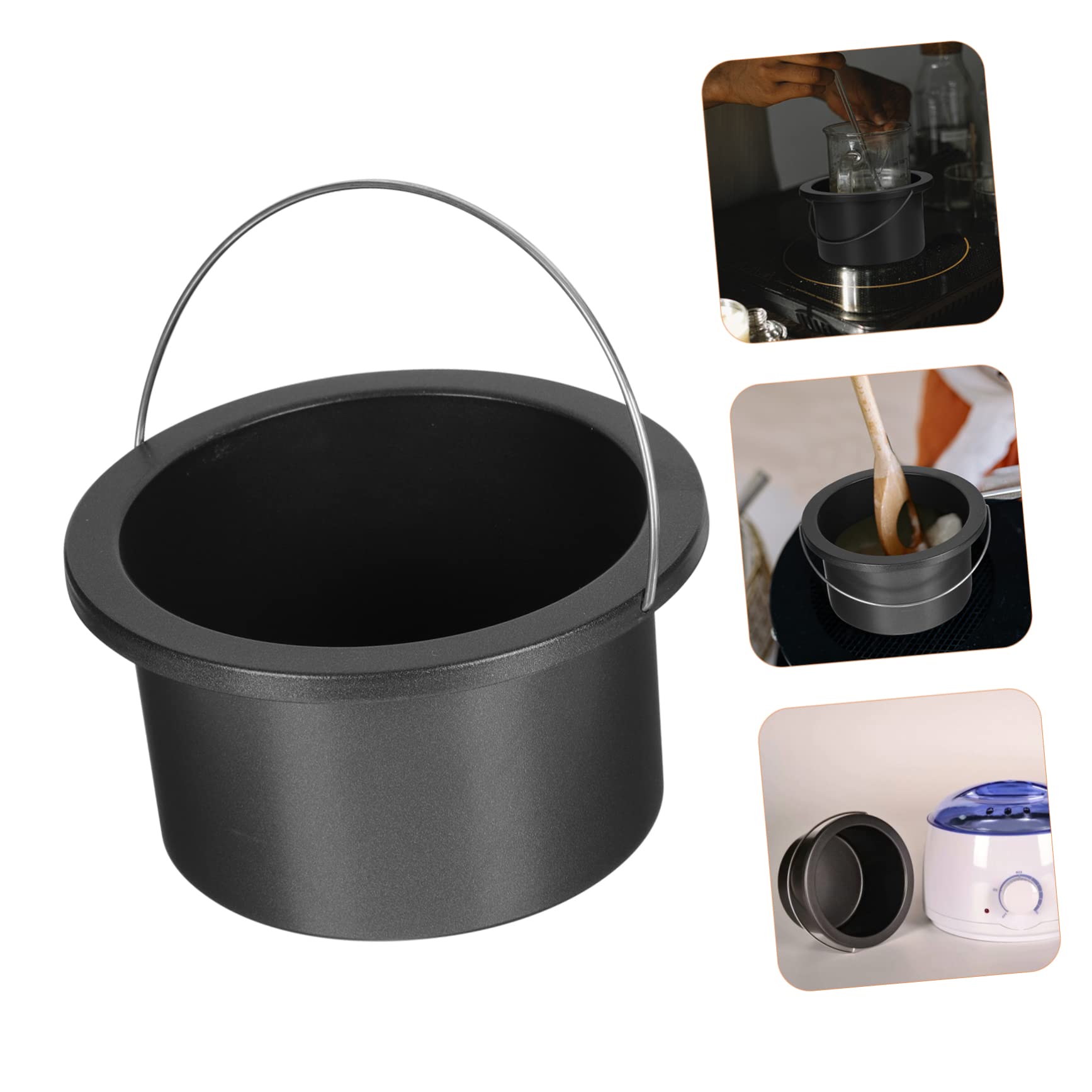Healeved 3piezas Contenedor Para Derretir Cera De Olla De Depilación Recipiente Antiadherente Para Máquina De Depilación De Color Aleatorio