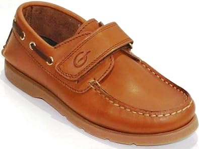 Scarpe Da Barca Gallucci Per Bambini - In Pelle Blu Scuro, Chiusura A Velcro, Comode E Leggere