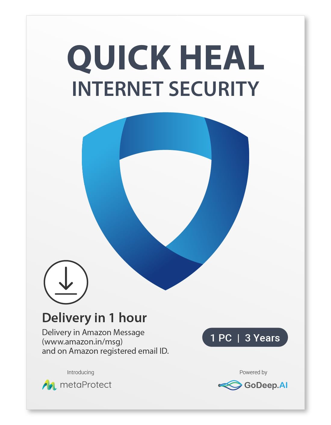 Quick Heal Internet Security – 1 Users, 3 Years | AI Based Device Security for Windows Pc | Internet and Banking Protection (Email Delivery in 1…