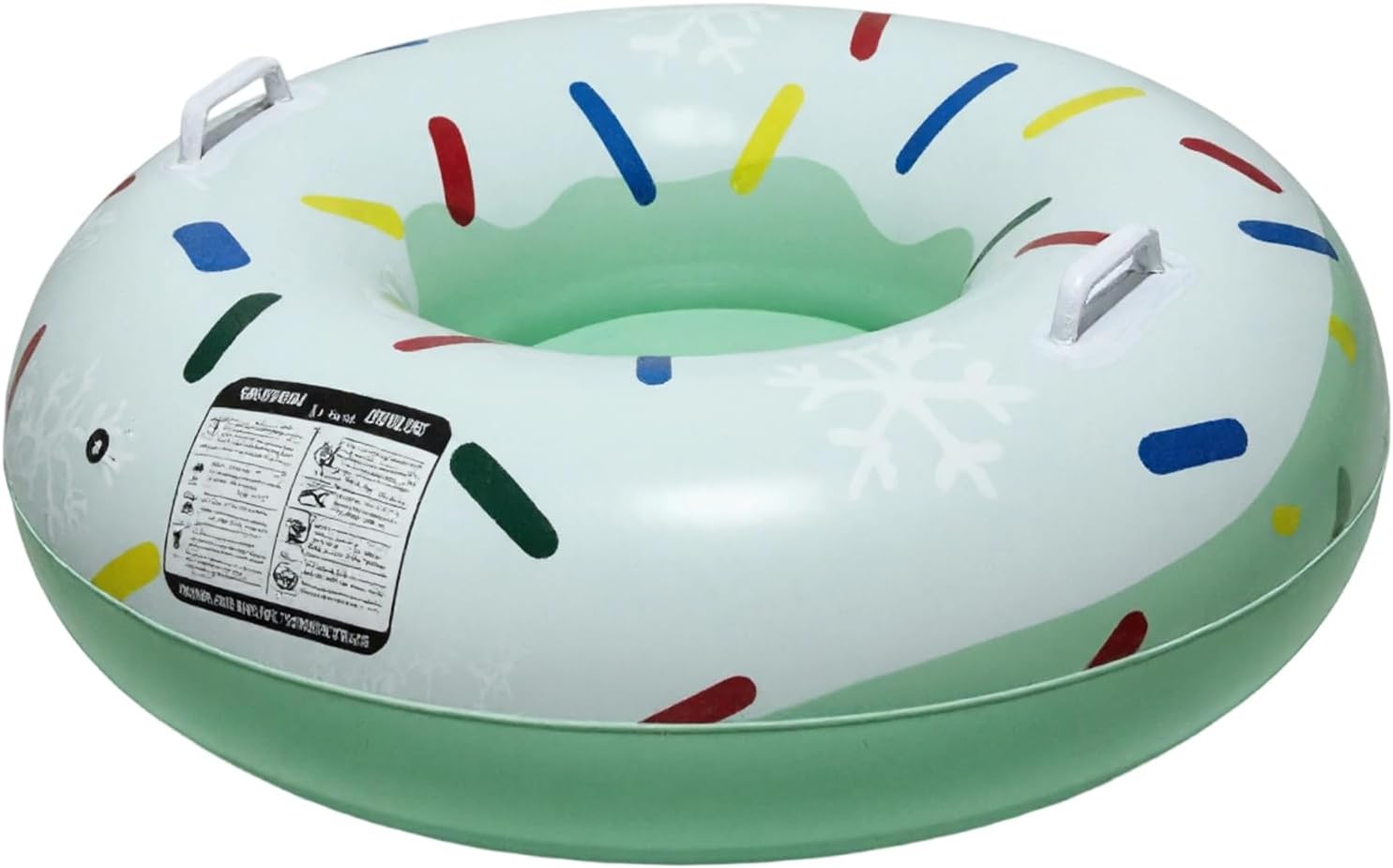 Snow Tube Sled Thick Cold-Resistant with Double Handles | Inflating Snow Tube Sled for Adults Kids for Garden Park Playground Skating Skiing Grass Hill Sliding Water Floating