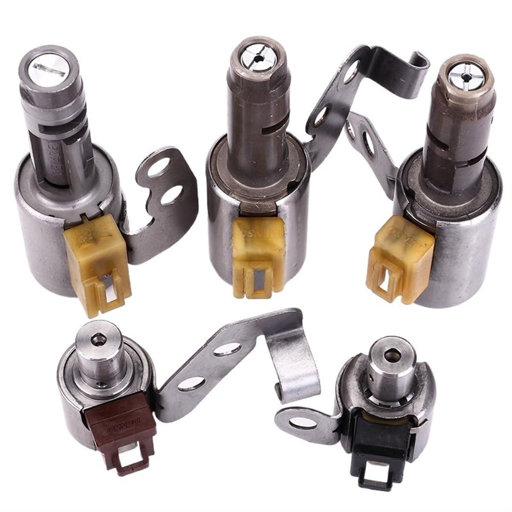 Wxnlbb U140(U140e) 5Pcs Car Transmission Solenoid Valve Kit U140e,U241e Gearbox Sturdy Solenoid Set Compatible With Lexus Compatible With Toyota Rav4 Camry Highlander
