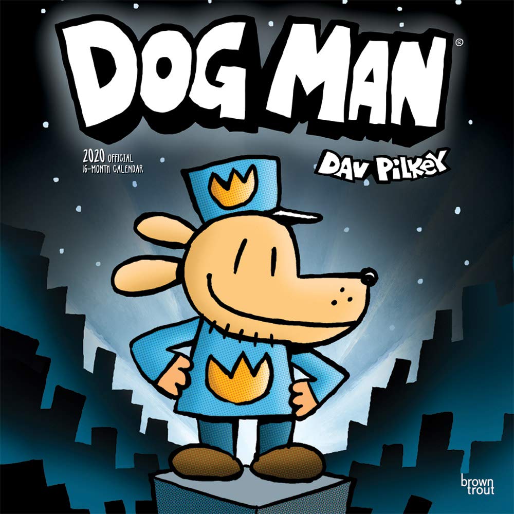 Dogman 2020 12 x 12 Inch Monthly Square Wall Calendar, Dog Man Canine Book