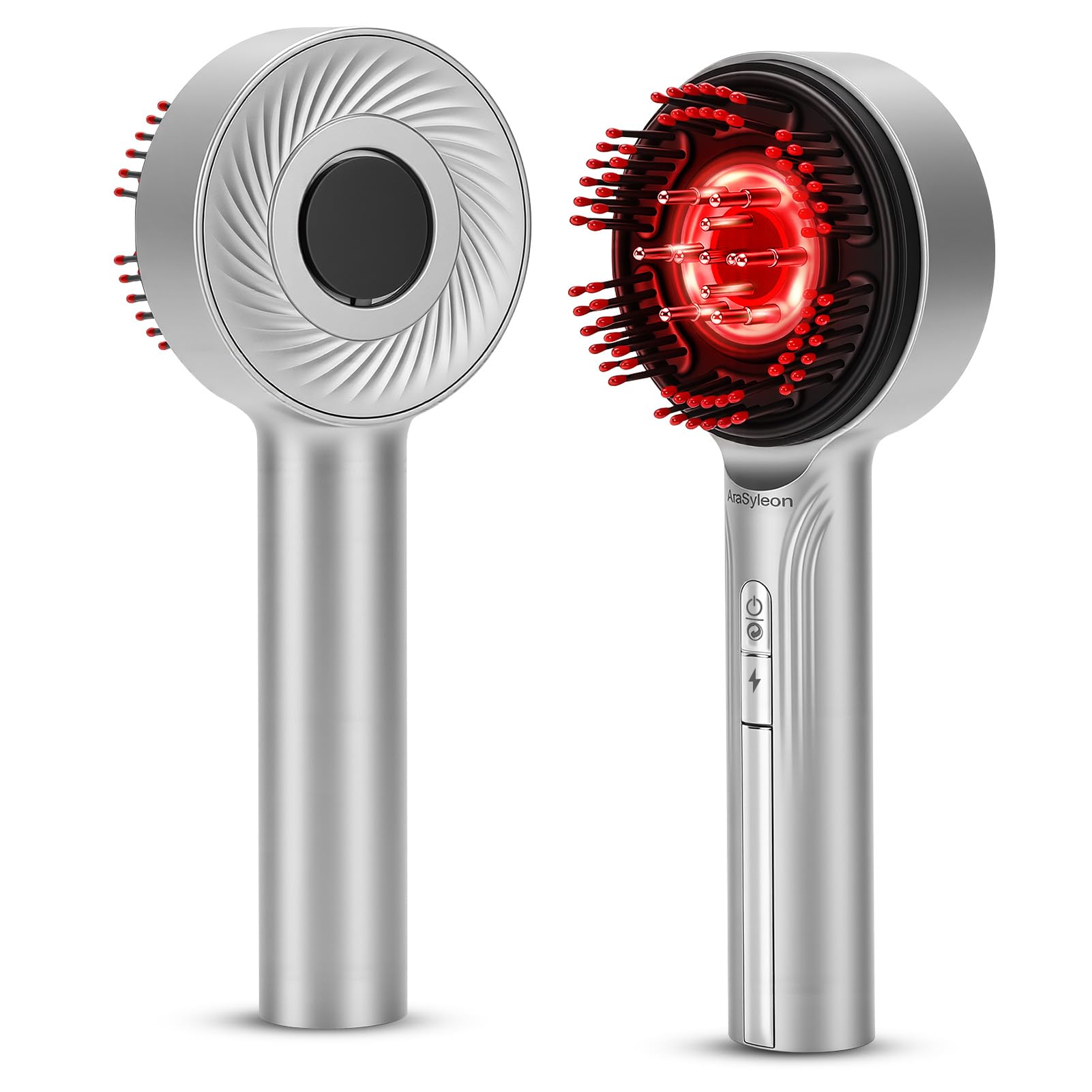 Peine de Masaje Eléctrico para el Cuero Cabelludo, Peine de Infusión de Crecimiento del Cabello con 3 Modos, Resistente al Agua, Recargable IPX7, Estimulador del Cuero Cabelludo AnticaÃda
